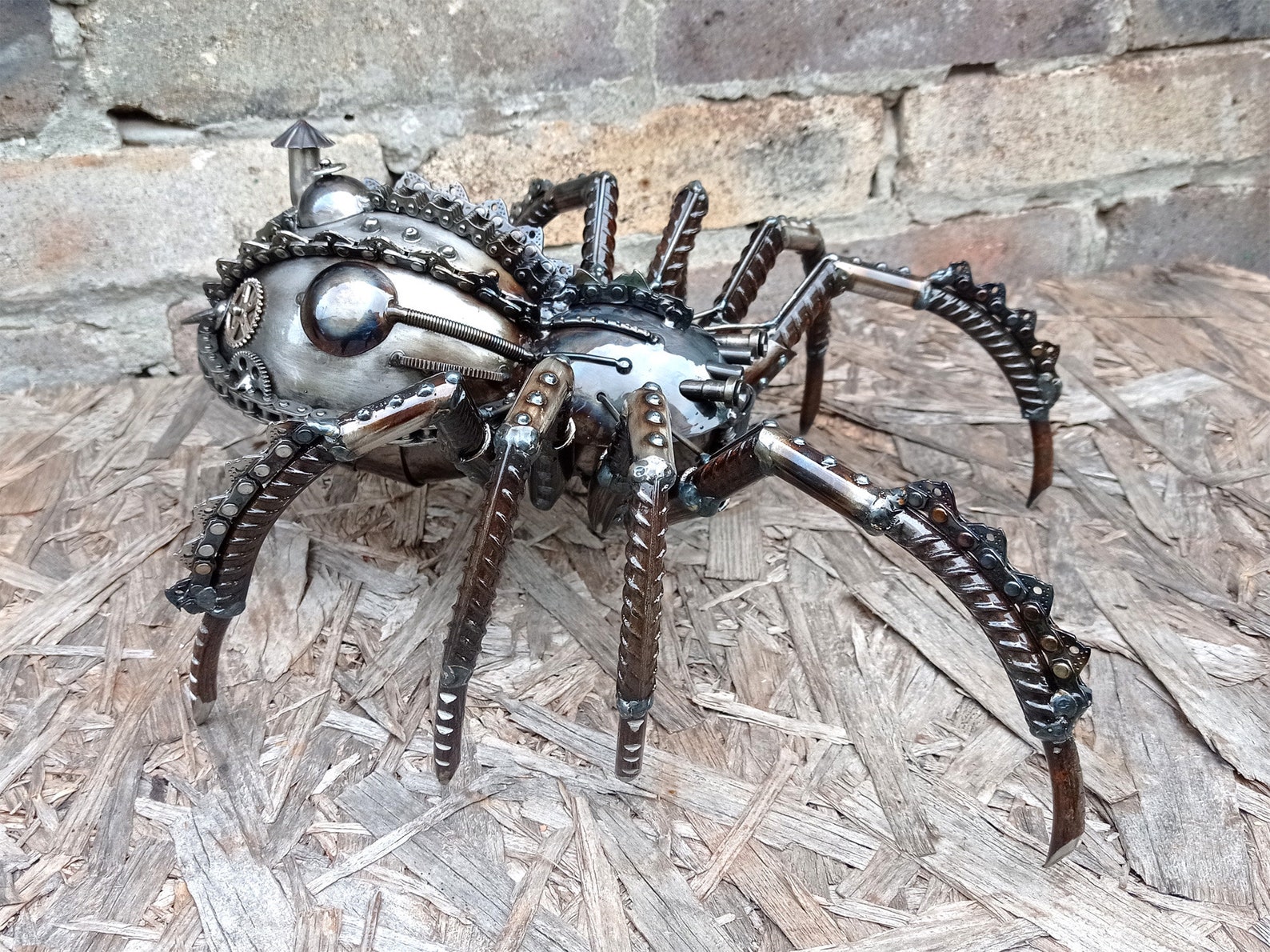 Art Metal sculpture Steampunk spider Spider sculpture. Metal Etsy