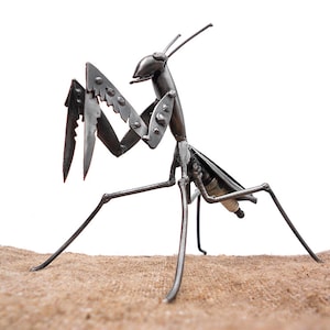 Metal sculpture Mantis steampunk. Mechanical Mantis figurine. welding mantis Metal mantis. Statuette mantis Welded figurine Steampunk insect