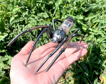 Metal Spider figurine, Art Metal sculpture Steampunk spider, Spider sculpture, Metal Spider statuette Steampunk Spider Steampunk Insect