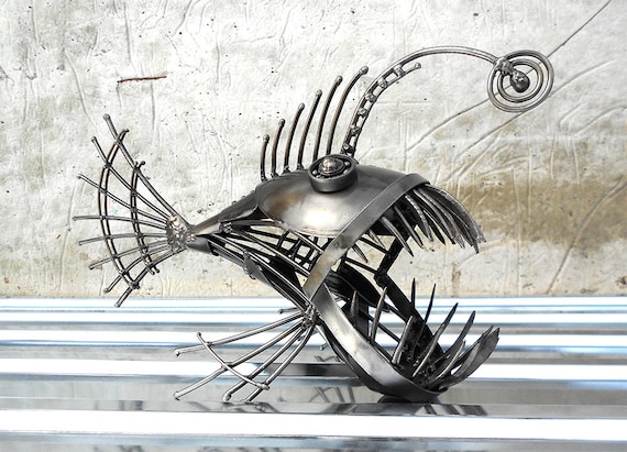 Angler Fish Lamp , Me, Steel, 2020 : r/Art