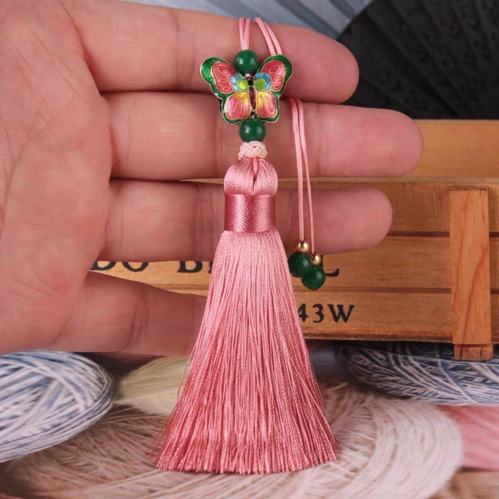 TB0407 23CM Chinese Tassels Pendant With Cloisonné Head Etsy UK