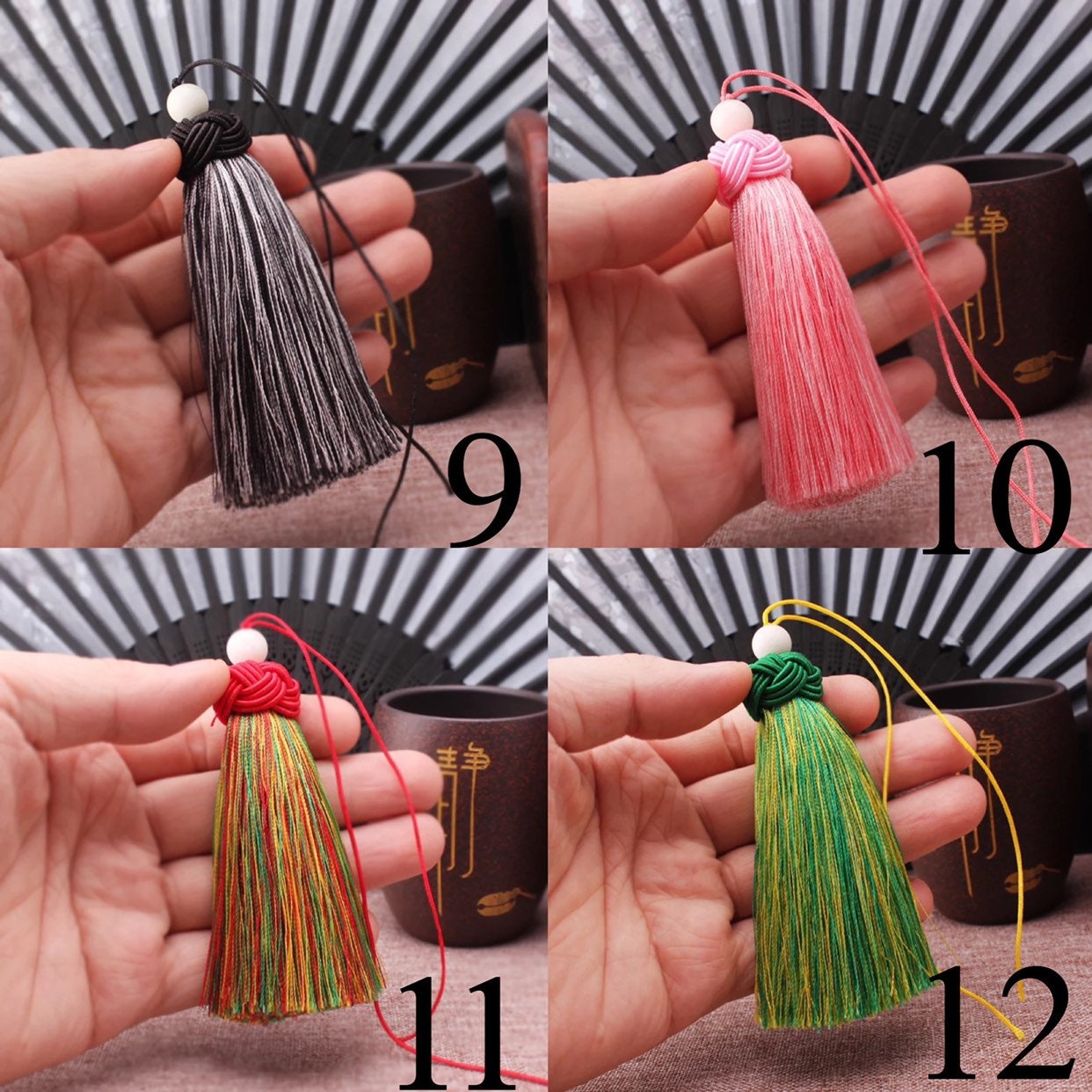 TB0186 1piece 9CM Chinese tassels decorated with Chinese knot Etsy
