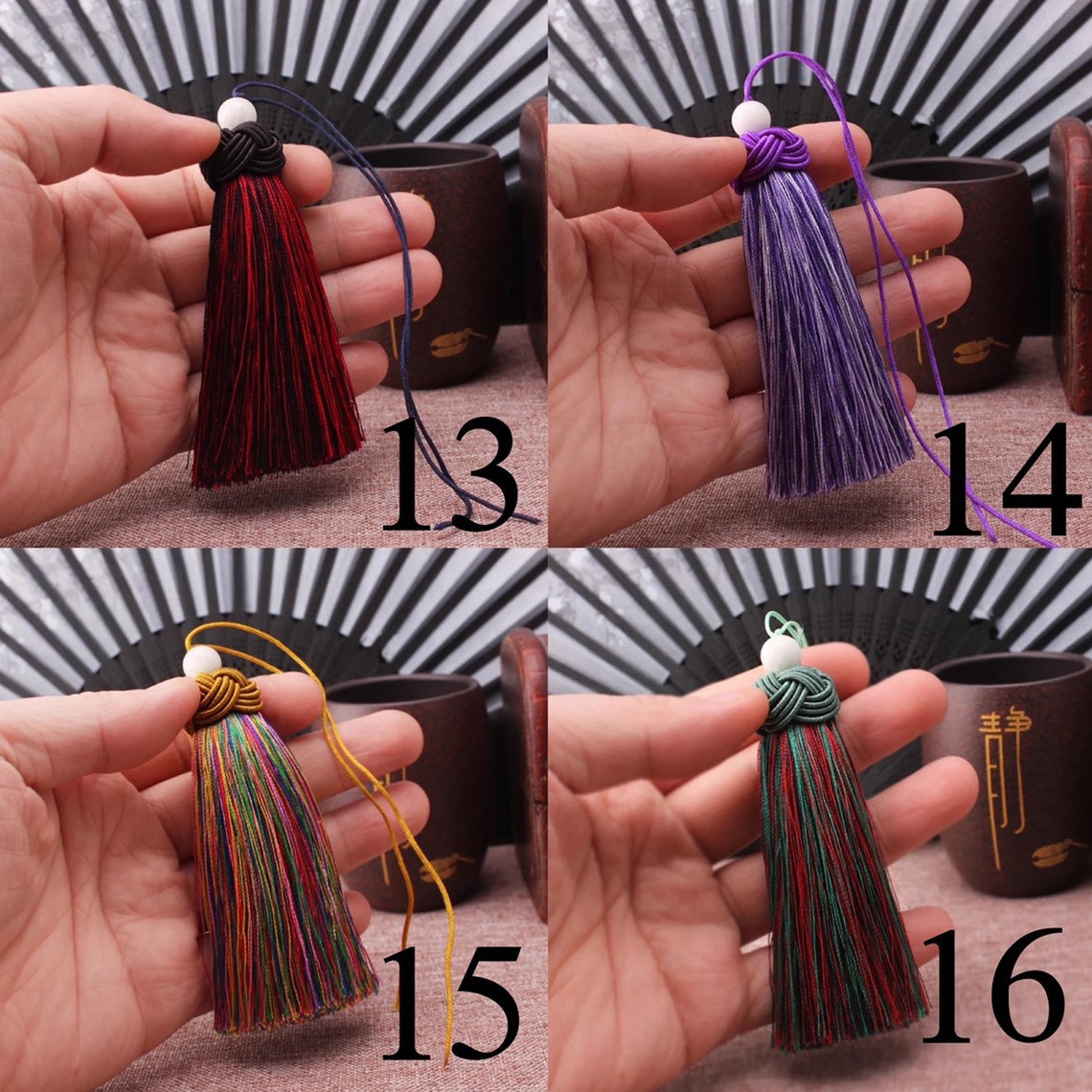 TB0186 1piece 9CM Chinese tassels decorated with Chinese knot Etsy