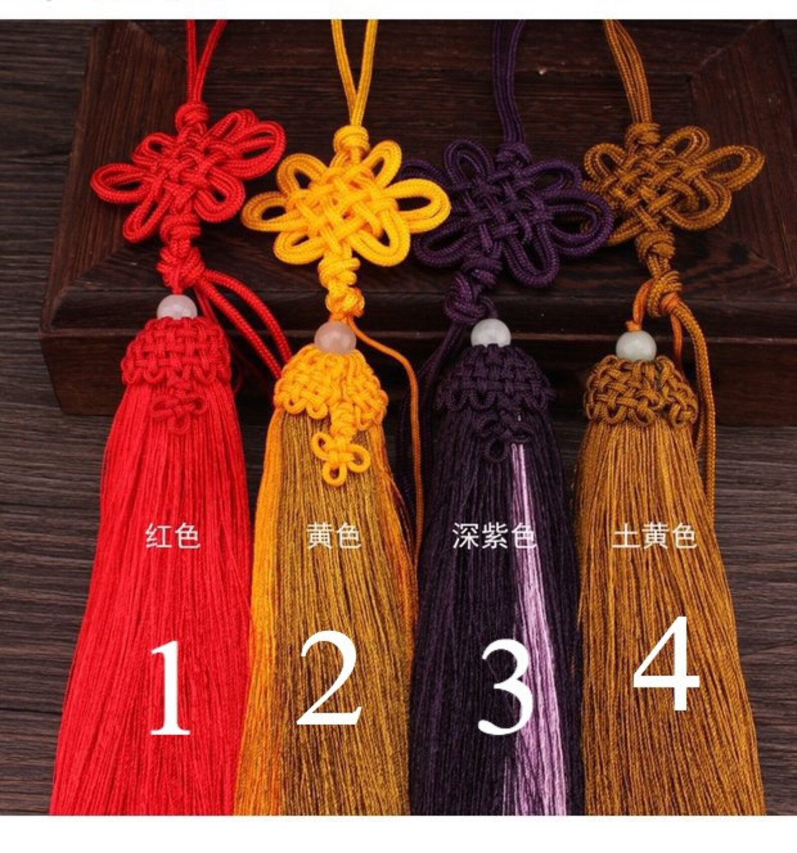 TB0212 1piece 17CM Chinese knot tassels pendant Numbers in Etsy 日本
