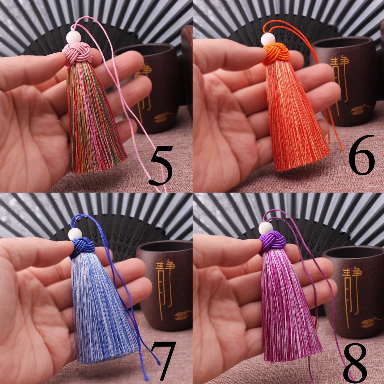 TB0186 1piece 9CM Chinese tassels decorated with Chinese knot Etsy