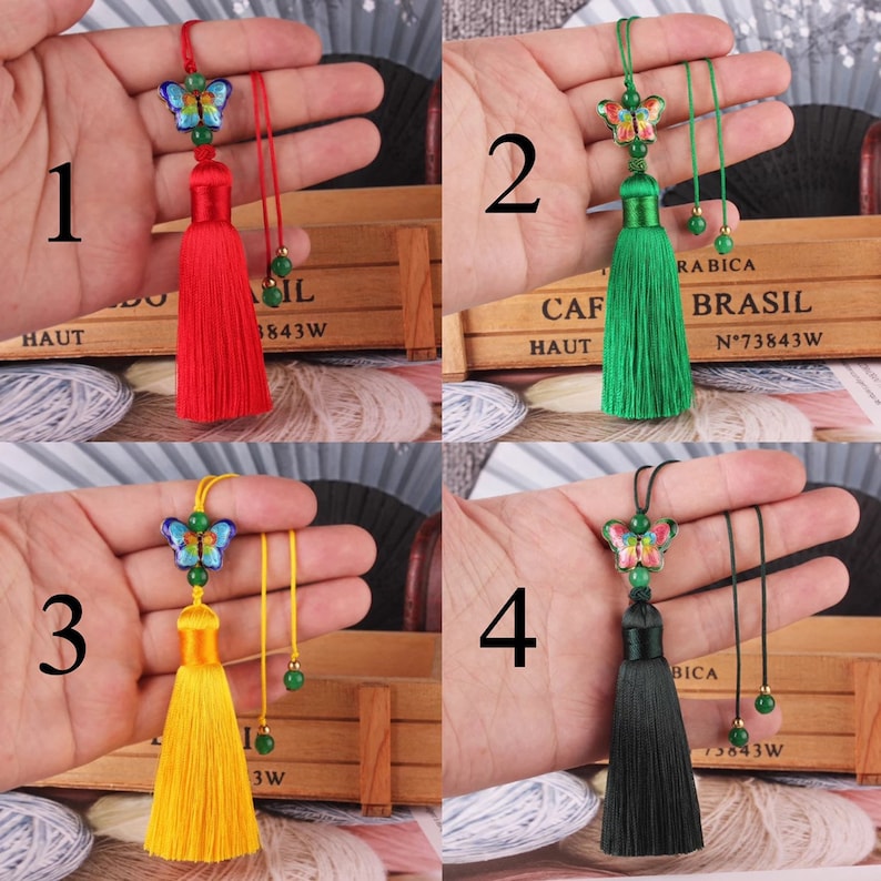 Numbers in the pictures stands for the corresponding color TB0225 1piece 10CM Chinese tassels pendant