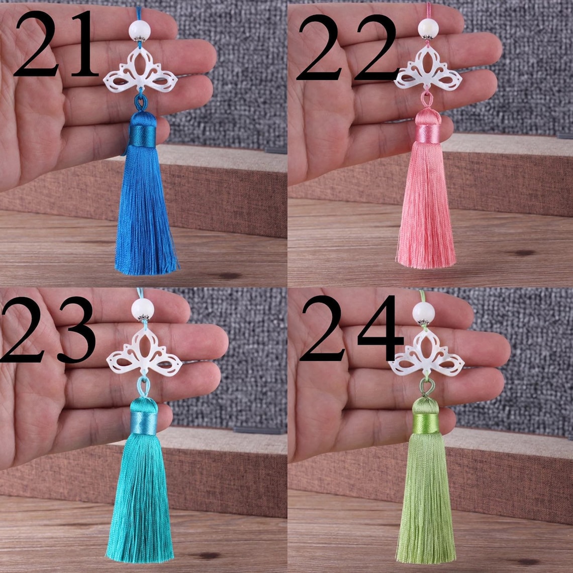 TB0189 1piece 12CM Chinese Tassels Decorated With Shell Parts Etsy