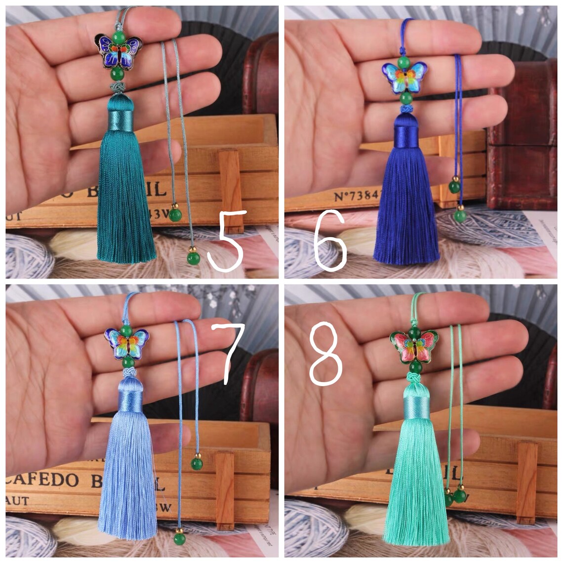 TB0407 23CM Chinese Tassels Pendant With Cloisonné Head Etsy UK