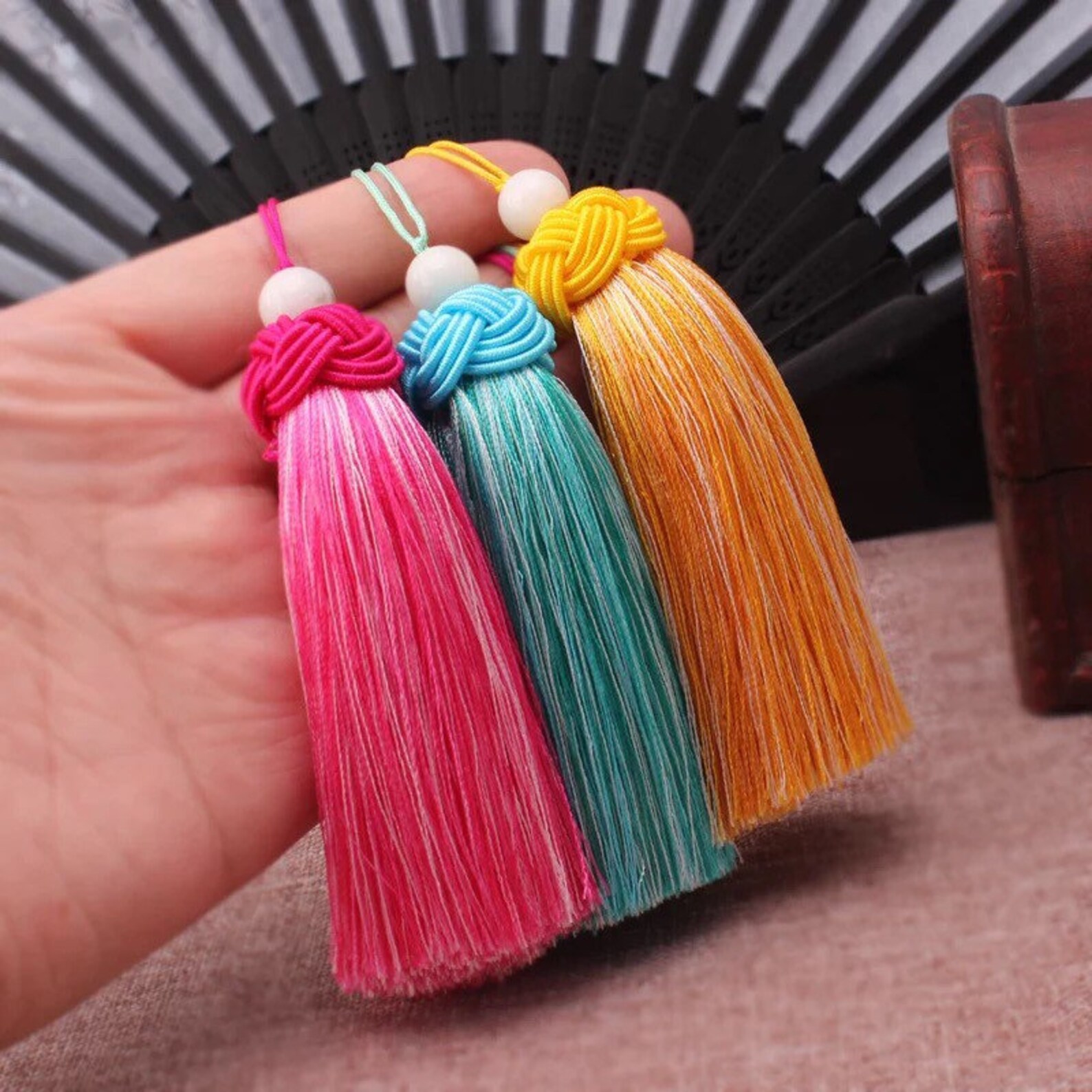 TB0186 1piece 9CM Chinese tassels decorated with Chinese knot Etsy