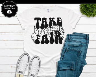 Take Me To The Fair SVG | Cotton Candy SVG | Fair | County Fair | SVG | Instant Download | For Cricut, Silhouette, etc.