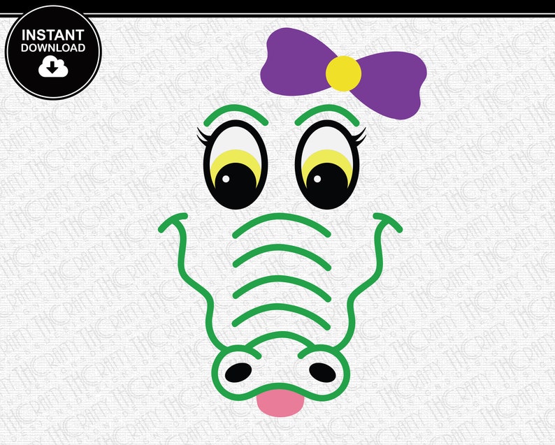 Gator Face Girl SVG Alligator SVG Louisiana Mascot Etsy