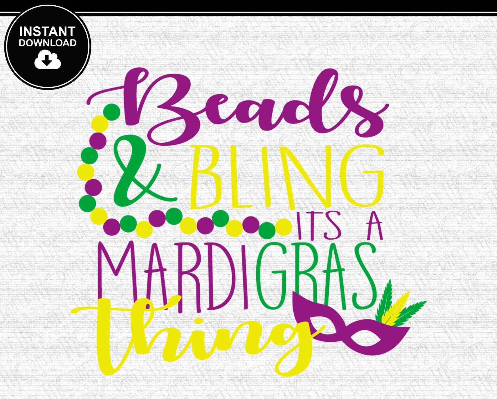 Beads and Bling its a Mardi Gras Thing SVG Mardi Gras SVG Etsy