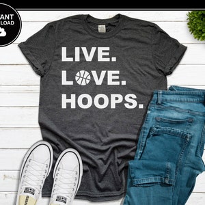 Live Love Hoops SVG | Basketball SVG | Dribble | Sports | B-Ball | SVG | Instant Download | For Cricut, Silhouette, etc.