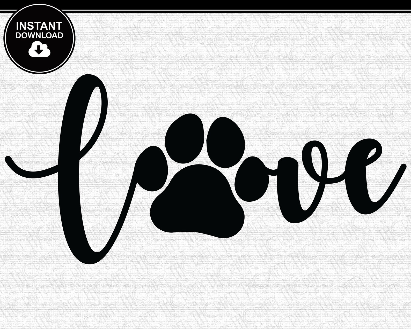 Dog Paw Love SVG Sports Team SVG Bulldog Paw Print SVG Etsy