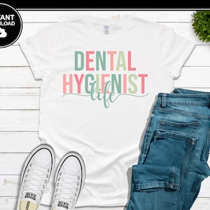 Dental Hygienist Life SVG | Teeth SVG | Brush | Dental Hygienist | Retro | Floss | Instant Download | For Cricut, Silhouette, etc.