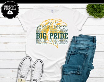 Small Town Big Pride SVG | Mustangs SVG | Team | Sports | Game | Horse | SVG | Instant Download | For Cricut, Silhouette, etc.