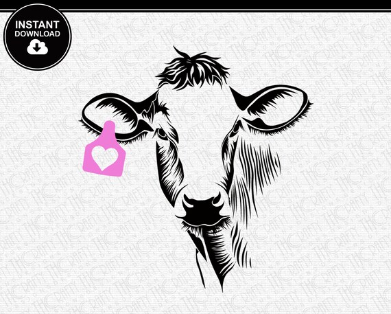 Love Cow Svg Southern Svg Heart Xoxo Svg Instant Etsy