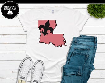 Louisiana Fleur SVG | Fleur de Lis SVG | State | Bayou | Louisiana | SVG | Instant Download | For Cricut, Silhouette, etc.
