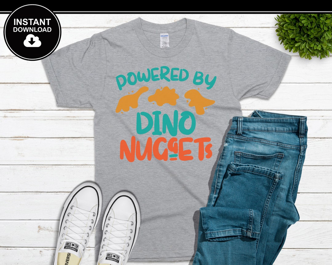 Powered by Dino Nuggets SVG | Chicken Nuggets SVG | Nugs | Dinosaur ...