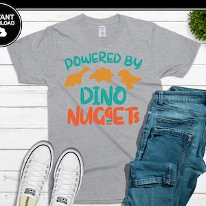 Powered by Dino Nuggets SVG | Chicken Nuggets SVG | Nugs | Dinosaur | SVG | Instant Download | For Cricut, Silhouette, etc