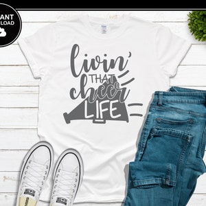 Viviendo esa vida de porristas SVG / Porristas SVG / Arco / Escuadrón / Porristas / SVG / Descarga instantánea / Para Cricut, Silhouette, etc.