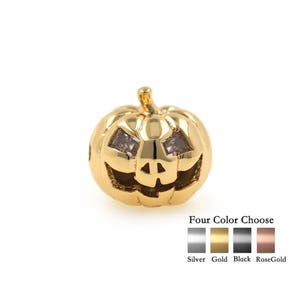 Pumpkin Beads Micro Pave CZ for Original Bracelet Charms - Etsy
