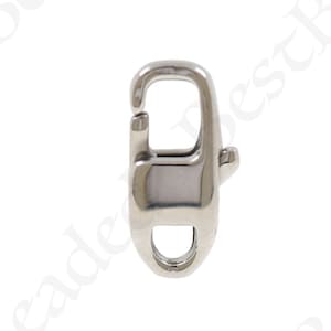 May include: Silver-toned metal lobster clasp with a spring-loaded gate. This clasp is commonly used for jewelry making and crafting.