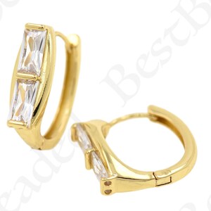 18k Gold Filled Square Hoop Earrings,Dainty Earrings,Minimalist Earrings,Gift For Her 20x7.5mm