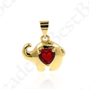 Cute Elephant Pendant,Gold Animal Jewelry Accessory,DIY Bracelet/Necklace Charms 16x14mm 1Pcs