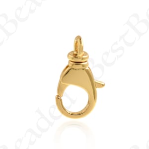 Minimalist Lobster Clasp,18k Gold Filled Trigger Clasp for Jewelry Making Accessories 20x12mm