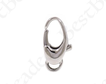 Stainless Steel Carabiner Closure,Minimalist Lobster Clasp,For Necklace Bracelet Jewelry Finding,DIY Jewelry Making Supplies 8x15x4.2mm