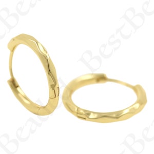 Personalized Gold Huggie Hoop Earrings for Jewelry Making 19.5x2.6mm