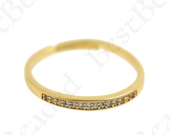Dainty Gold Relleno Personalizado Hombre Mujeres Anillo Ajustable Apilable 19x2mm