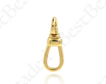 18K goud gevulde draaibare kreeft sluiting, gepersonaliseerde sieraden trigger sluiting 17x6mm