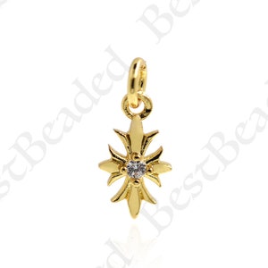 Mini Cross Pendant,18k Gold Filled Christian Charms,Minimalist Jewelry Findings 13x7.5mm