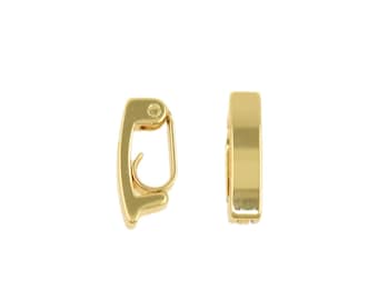 Durable Square Hinge Clasp in 18K Gold Filled for Elegant Necklaces and Custom Earring Designs 15.2x2.5mm