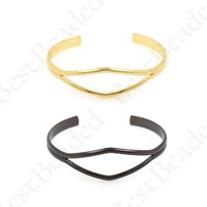 18K Gold Filled Lips Open Bangle,Love Bangle,Adjustable Bangle Bracelets For Women,Cuff Bangle Bracelet For Women 68x19mm Mixed colors