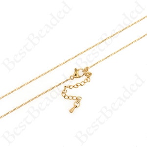 Stainless Steel Necklace,Complete With Lobster Clasp,Stainless Steel Cable Chain,Delicate Chain Necklace Stainless Steel 38cm+5cm