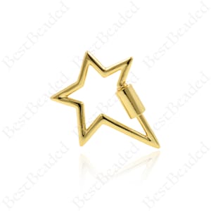 925 Silver Carabiner Lock, Star Carabiner Pendant, Star Carabiner Jewelry,  Carabiner Star Lock, Silver Star Lock Jewelry, Star Carabiner 
