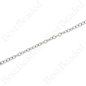 Stainless Steel Necklace Chain,Stainless Steel Round Rolo Links Cable Chain,DIY Necklace Bracelet Jewelry Making 4.4x5.8mm