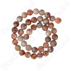 Natural Cherry Red Fire Agate Beads , Smooth Round Beads ,Natural Gemstone Round Loose Bead