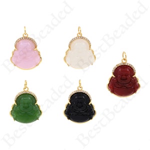 Jade Buddha Halskette,Maitreya Anhänger Halskette Schmuck,Für Schmuck Liefert 23x19x6.5mm