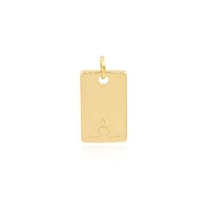 Encantos de palabras de amor cuadrados rellenos de oro de 18 k, colgante de collar de amor delicado, suministros de joyería minimalista 16x10 mm