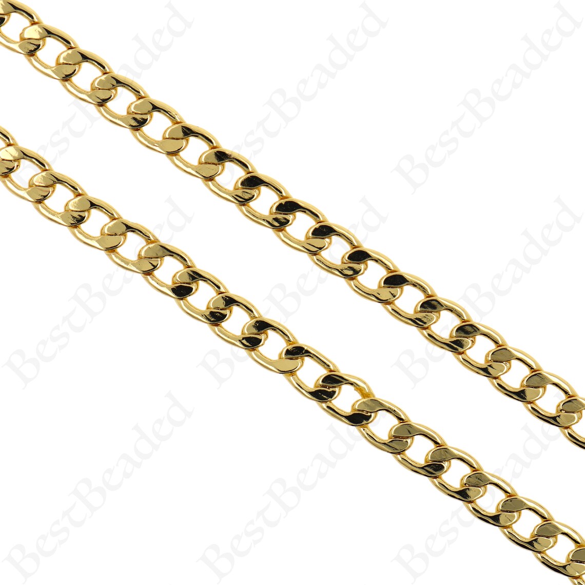 Brass Twisted Curb Chaingold Hiphop Style Chainunique Etsy