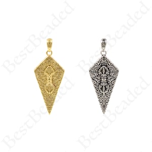 Vajra for Buddhist Jewelry,Pestle Amulet Charm,Cross Buddhism Pendants,DIY Jewelry Accessories 15x33x3.4mm
