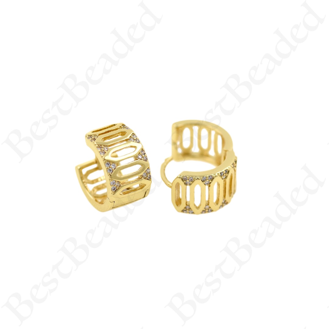Pavé Twist Hoop Earrings – 9ct Gold with Large CZ Ball