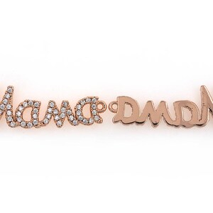 Pulsera de mamá / collar conector metal pave CZ colgante de encanto para joyería haciendo regalo madre 30x9mm 1pcs imagen 5