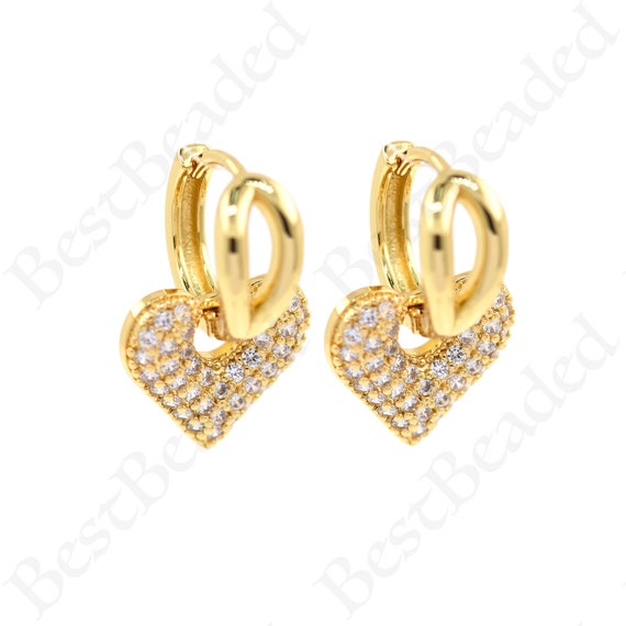 Set Di 3 Orecchini A Cerchio Cuore Minimal - Orecchini A Clip Regolabili Non Forati - Argento, Senza Nichel, Gioielli Per Donna - 2