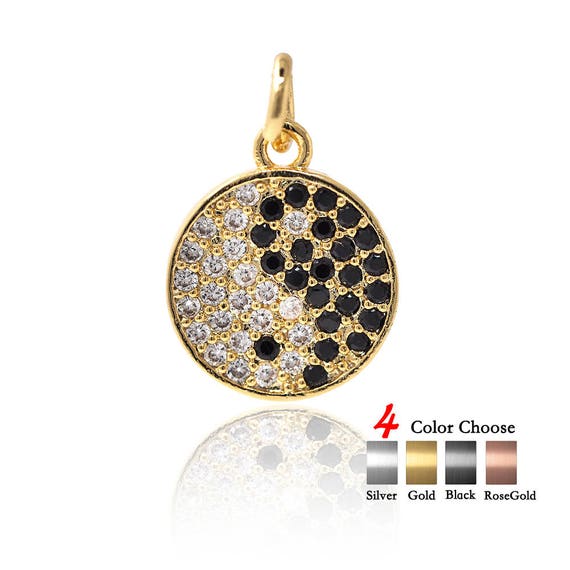 Yin Yang Pendant Original Jewelry Making for Men Women Bracelet/Necklace Charms Bead 12mm 1Pcs
