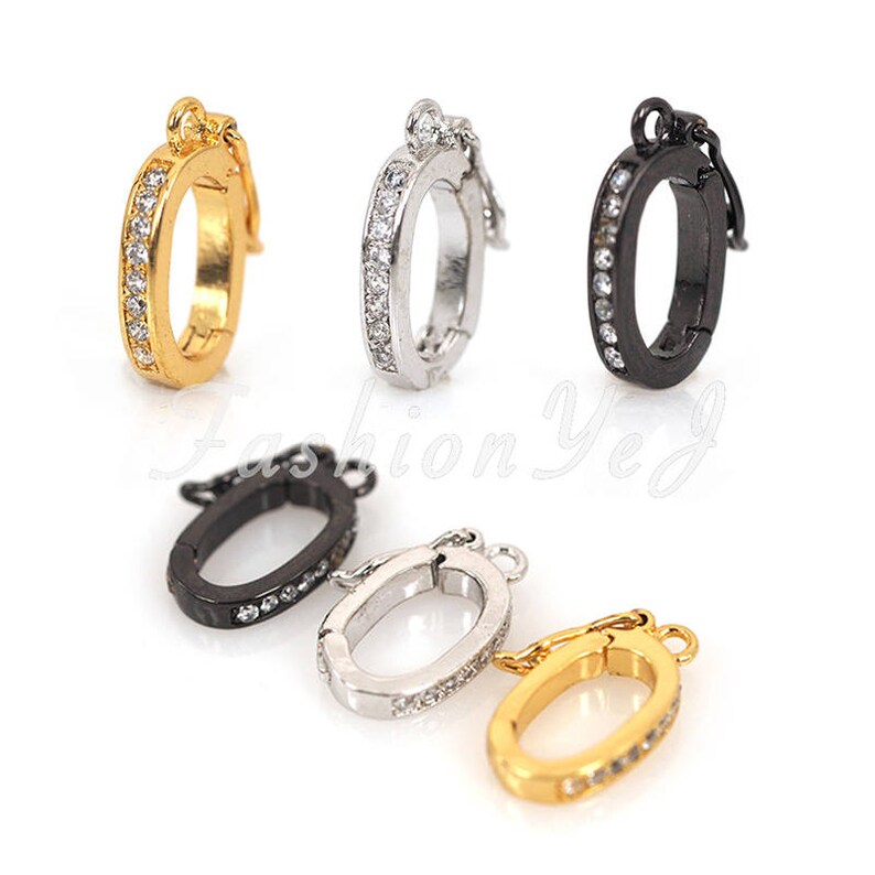Micro Pave CZ Bail Clasp,Bracelet Charms Clasp Beads,Cubic Zirconia for Earring Clasp,DIY Handmade Jewelry 10x14mm MixColor